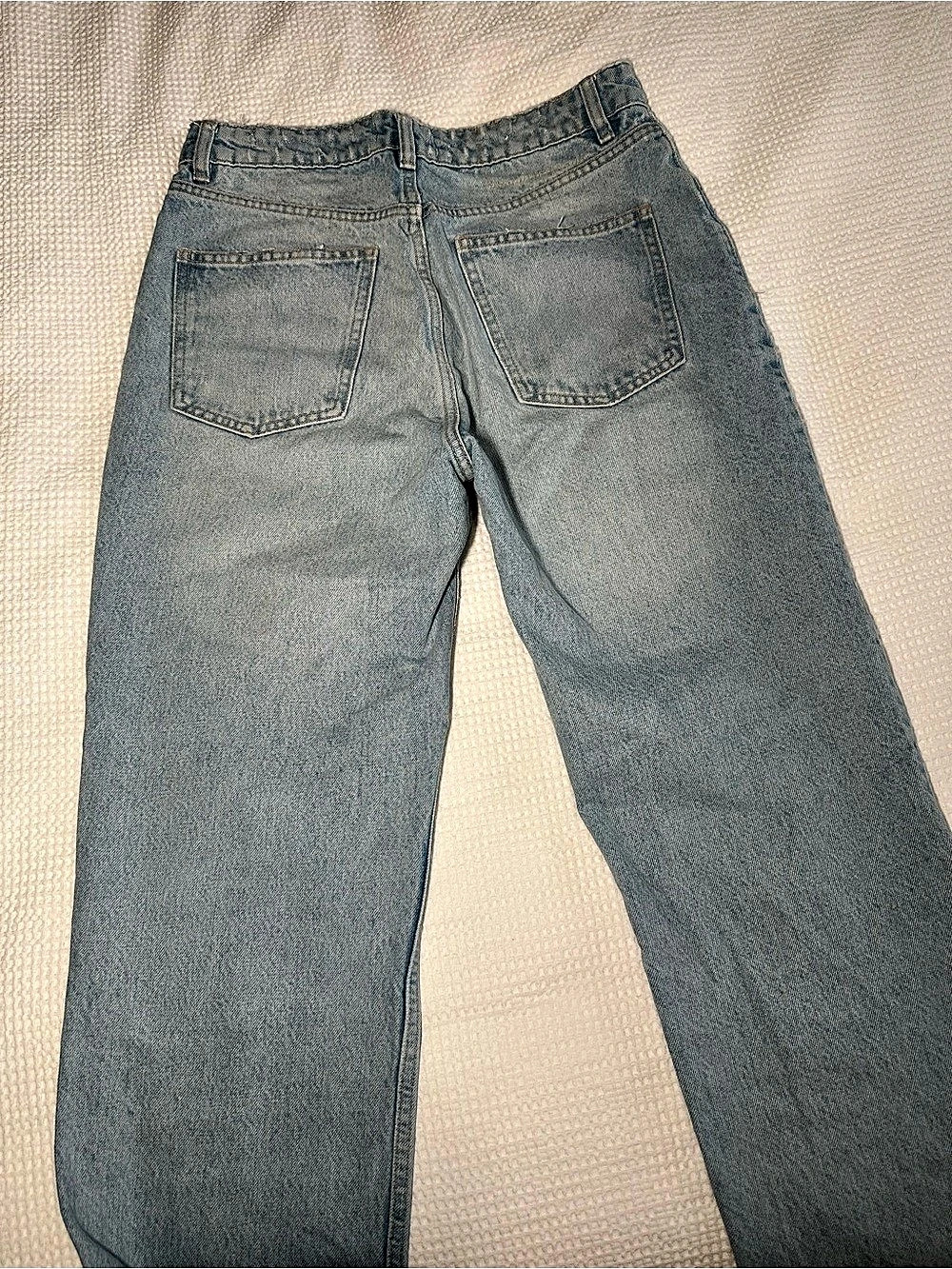 Straight Leg Blue Jeans